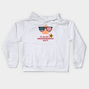 It is my first independence day Baby with Sunglass Kids Hoodie